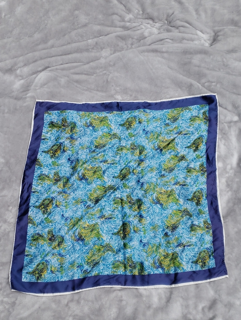 Blue & Green Swirl  Scarf